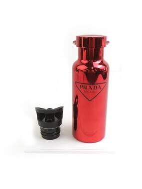 Auth Prada Tumbler Red Stainless Steel #302938P23B